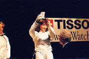 Giovanna alla consegna della Coppa del Mondo 1998
