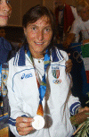 Giovanna con al collo la sua settima medaglia Olimpica.